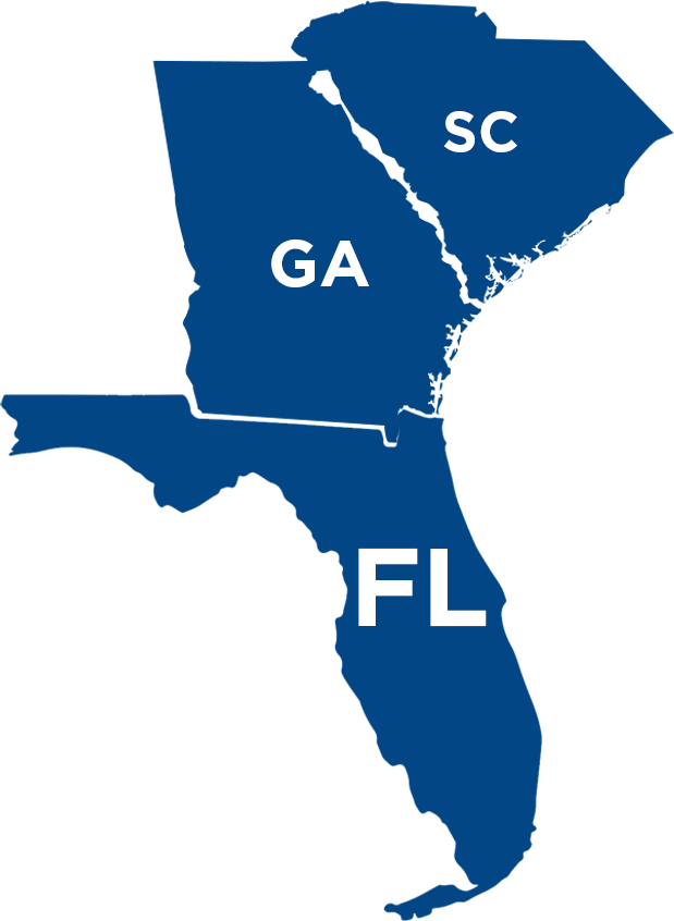 Florida South Carolina Map Map Vector